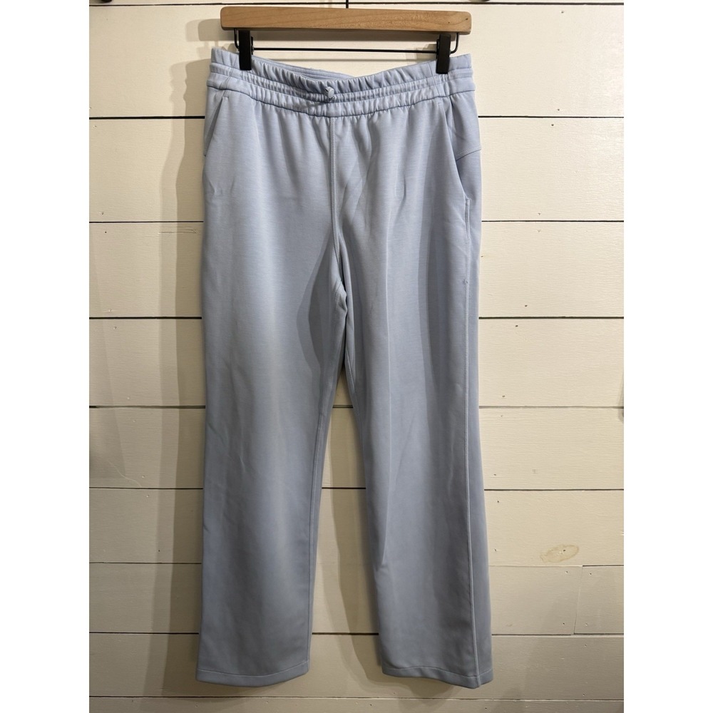 Lululemon Softstreme High Rise Straight Leg Pants Blue Women's 8 Travel Comfy